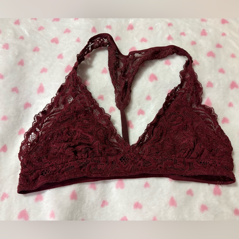 Lace Bralette in Burgundy